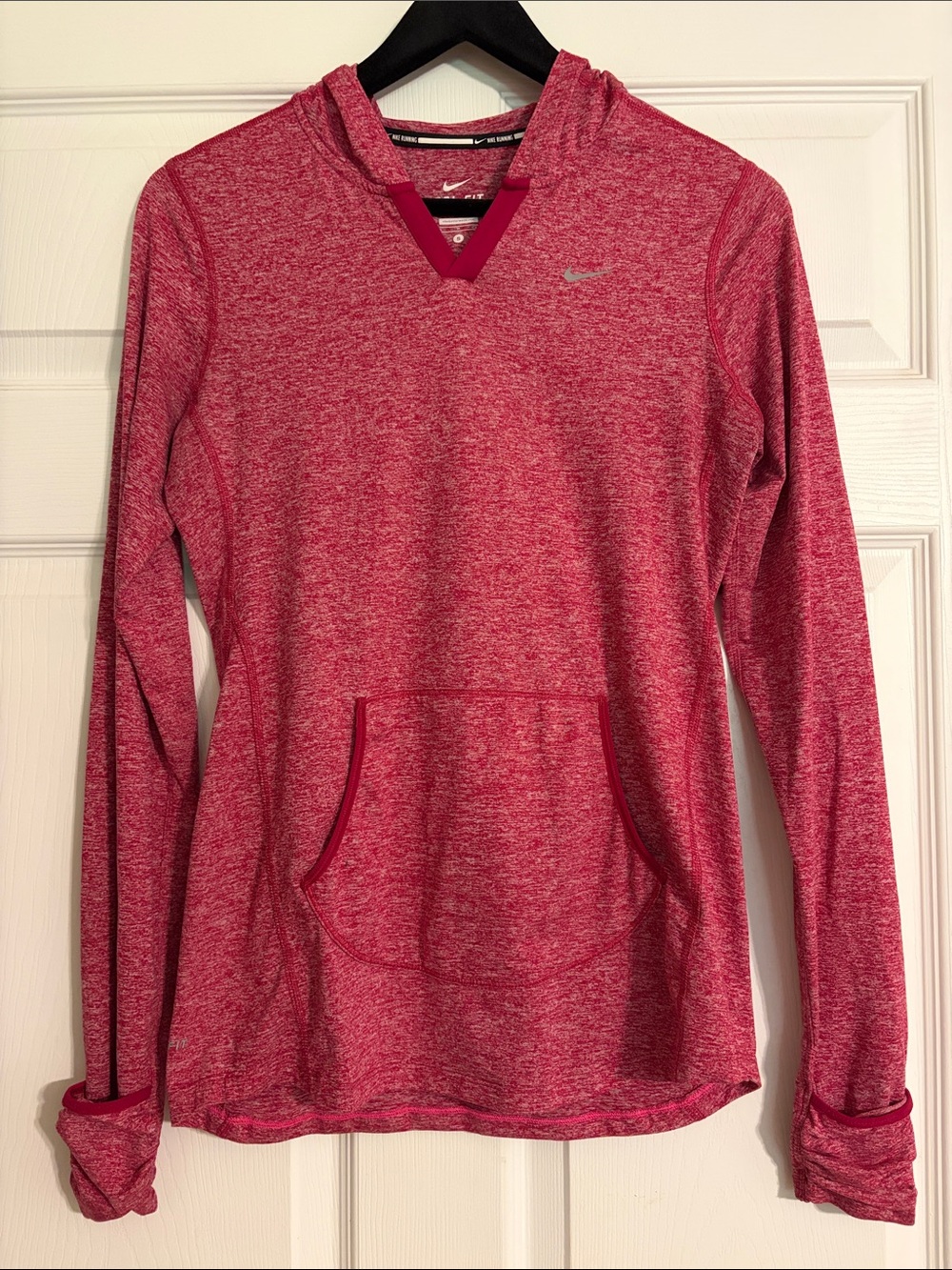 Nike Dri-FIT Element Running Hoodie Pullover Pink Heathered